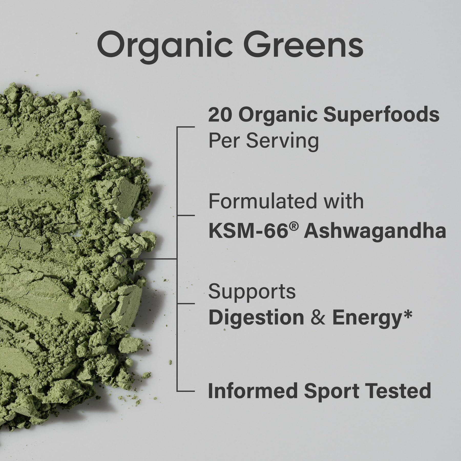 Sports Research® Organic Greens Superfood Powder w/Spirulina & Chlorella, Adaptogens, Enzymes, Probiotics & 8 VIT Bs for Gut & Mood Support* - Vegan, Sugar-Free & Low-Cal Original 20 Servings - Image 4