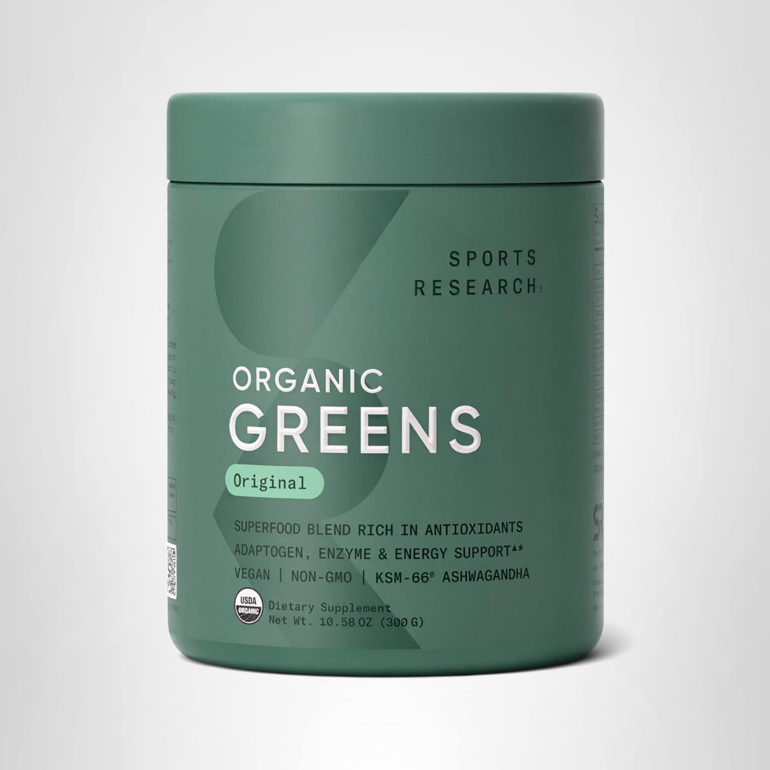 Sports Research® Organic Greens Superfood Powder w/Spirulina & Chlorella, Adaptogens, Enzymes, Probiotics & 8 VIT Bs for Gut & Mood Support* - Vegan, Sugar-Free & Low-Cal Original 20 Servings - Image 8