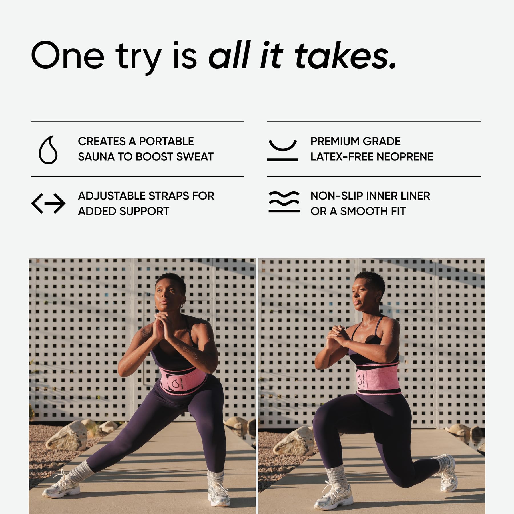 Sports Research Premium Sweat Enahancing Fitness Pack - Sweet Sweat Waist Trimmer Pro Series (XS-S) & Workout Enhancer Gel Stick (Citrus Mint, 6.4oz) - Image 5