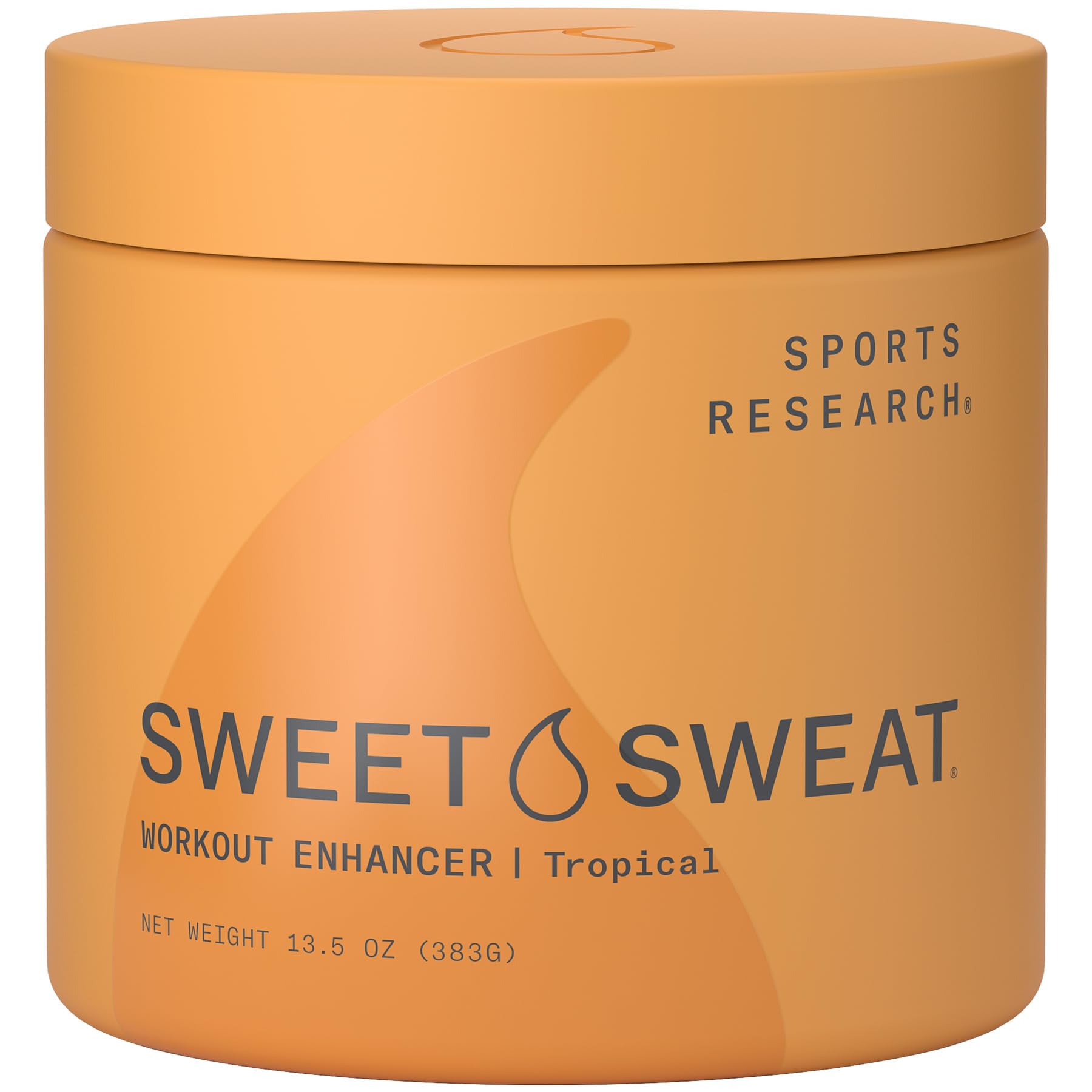Sports Research Waist Trimmer Pack - Sweet Sweat Waist Trimmer (Black/Yellow, Small) + 'Workout Enhancer' Gel 13.5oz Jar (Tropical Scent) - Image 6