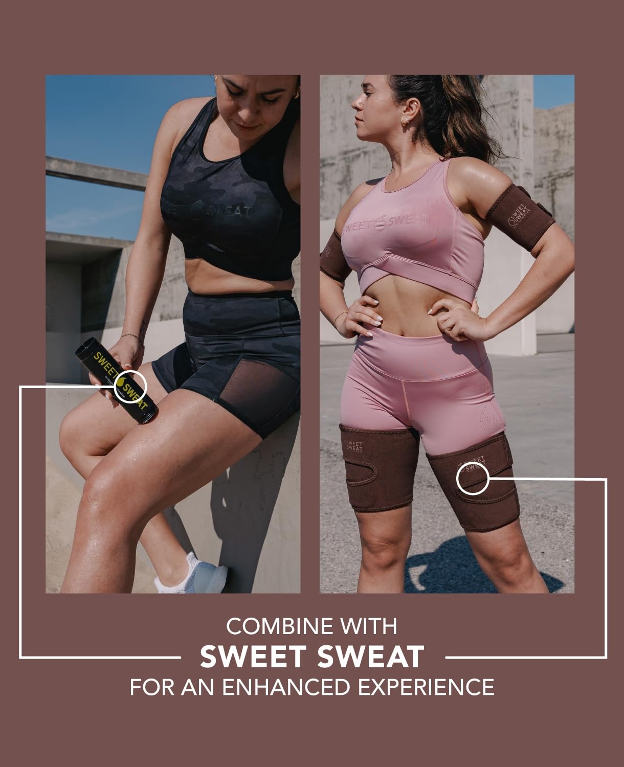 Sports Research Sweet Sweat Thigh Toned Trimmers for Men & Women | Increases Heat & Sweat to the Thighs (Terra, Small) - Image 5