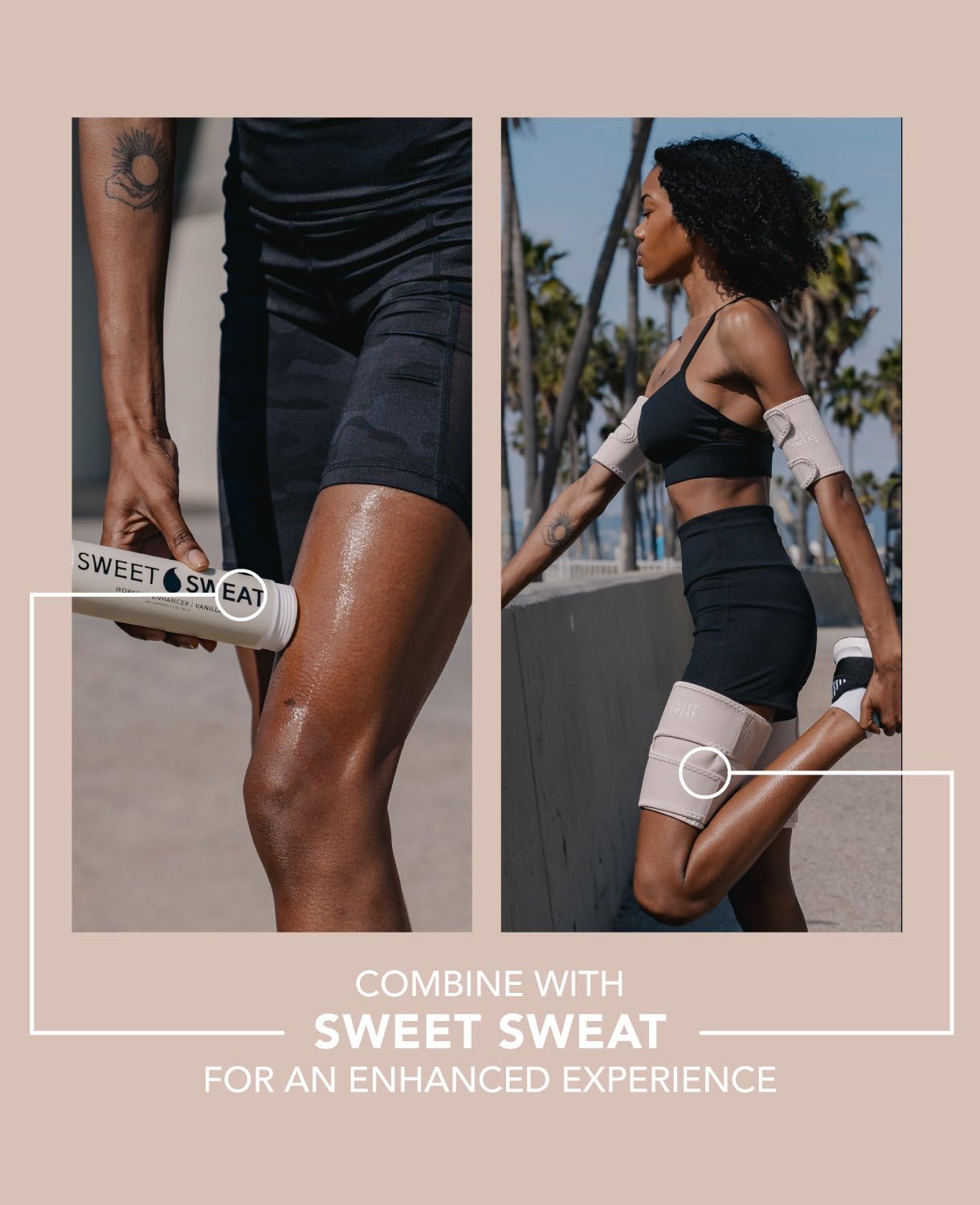 Sports Research Sweet Sweat Toned Thigh Trimmers for Men & Women - Increases Heat & Sweat to the Thighs (Quartz, Large) - Image 5