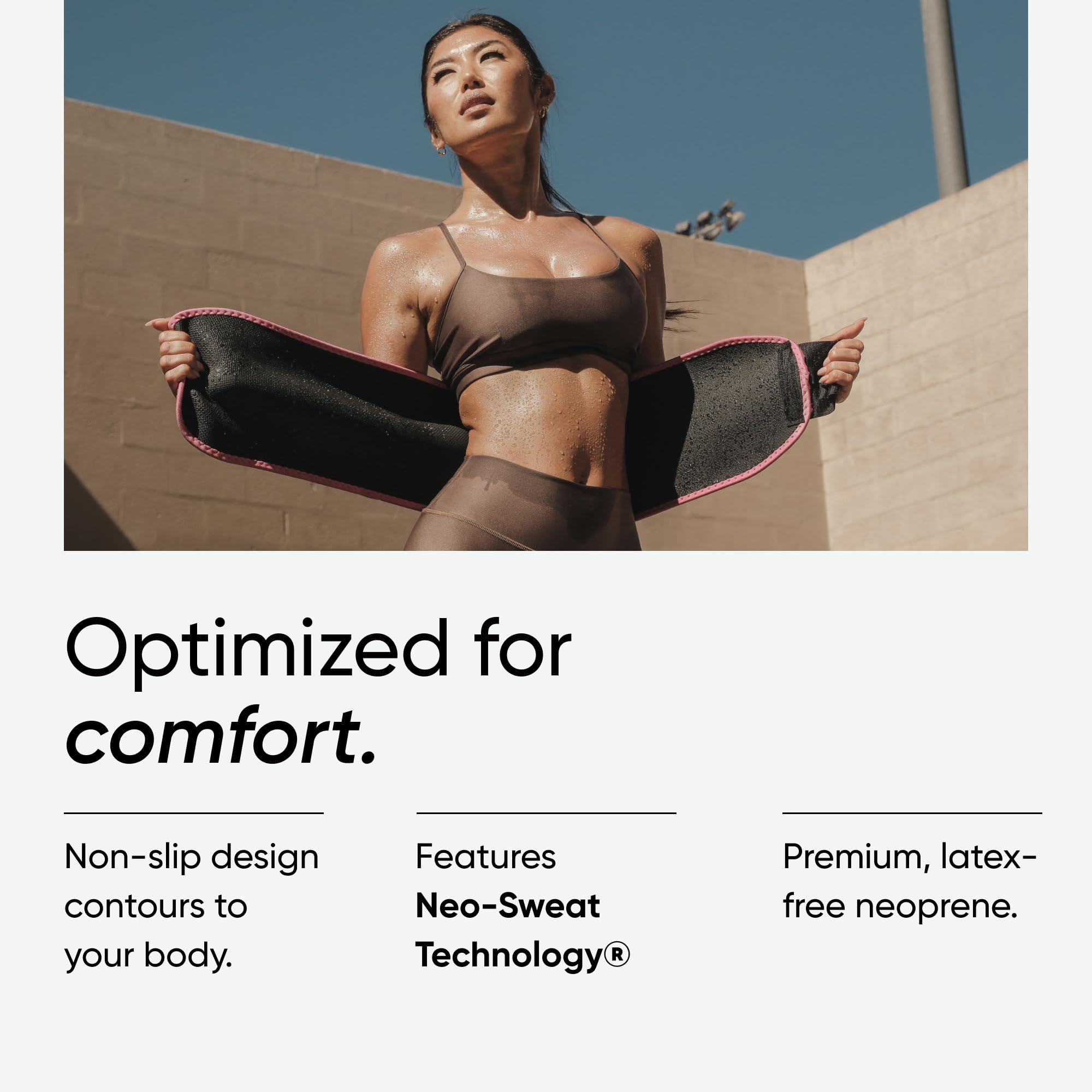 Sports Research Waist Trimmer Pack - Sweet Sweat Waist Trimmer (Black/Pink, Large) + Unscented 'Workout Enhancer' Gel 13.5oz Jar - Image 5