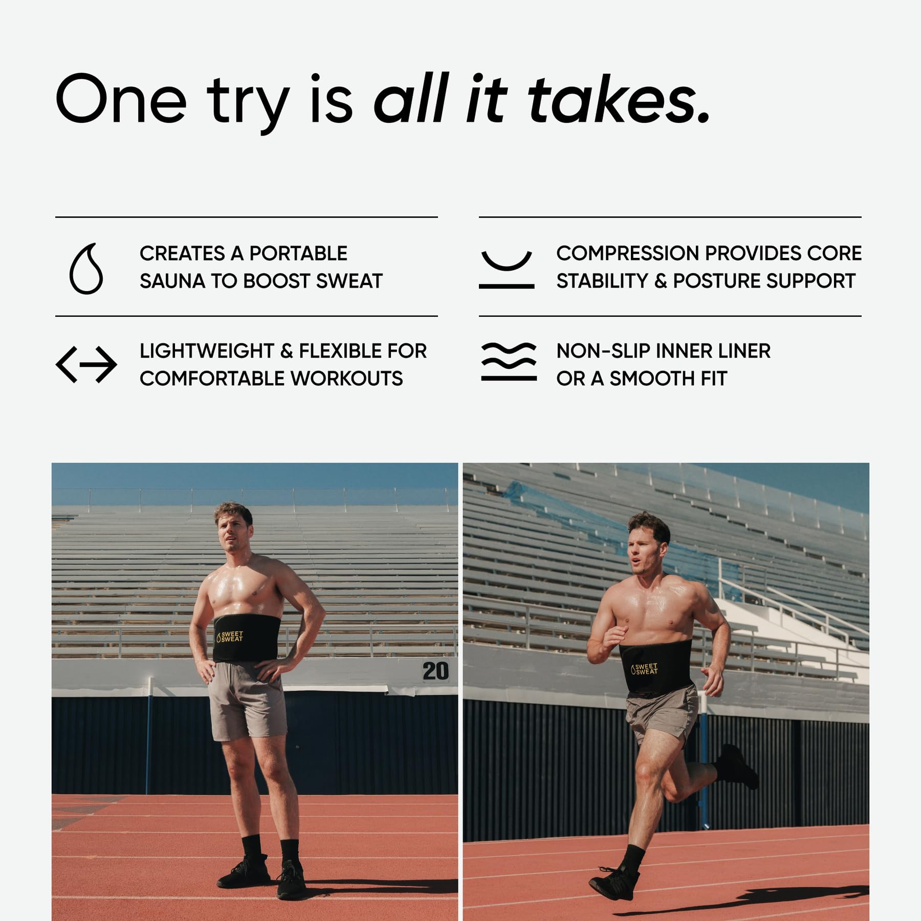 Sports Research Waist Trimmer Pack - Sweet Sweat Waist Trimmer (Black/Yellow, Small) + 'Workout Enhancer' Gel 13.5oz Jar (Tropical Scent) - Image 4