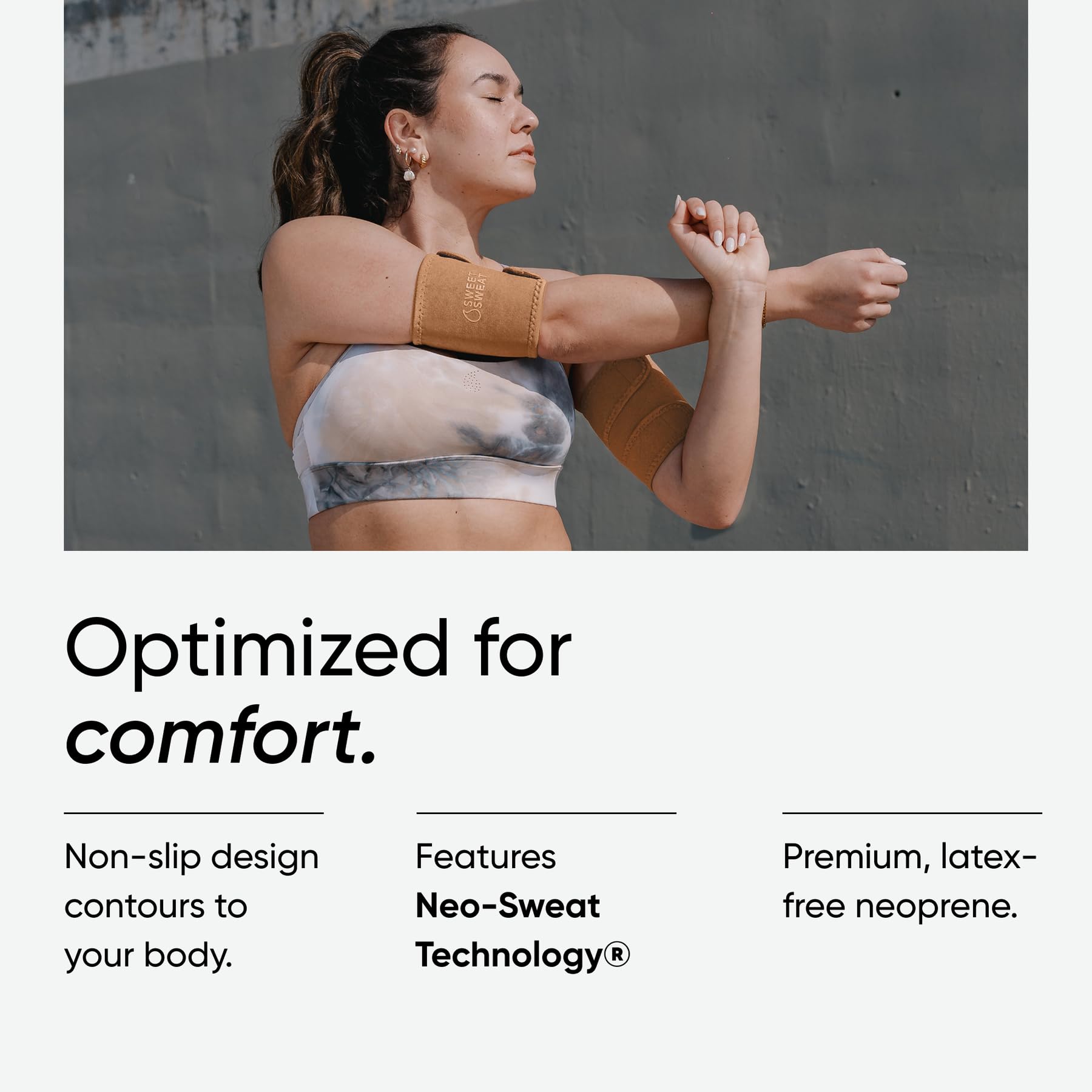 Sweet Sweat Arm Trimmers - Premium Sweat-Enhancing Fitness Arm Wrap - Neoprene · Adjustable Sizing · for Women & Men - Image 6